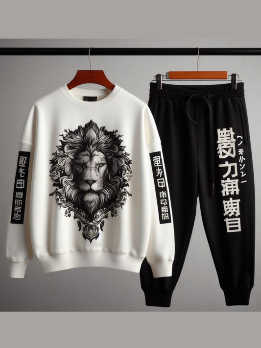 Conjunto Polera + Jogger Lion Face - Algodón